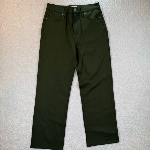 Hudson womens Noa Straight Leg Crop Pants Olive 28 - Picture 1 of 12